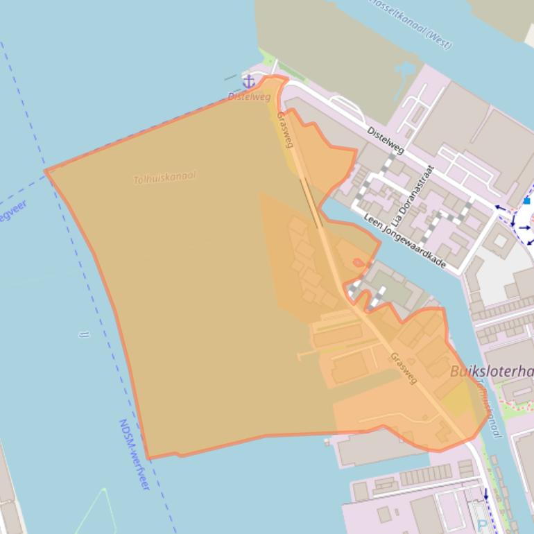 Kaart van postcodegebied 1031HX.