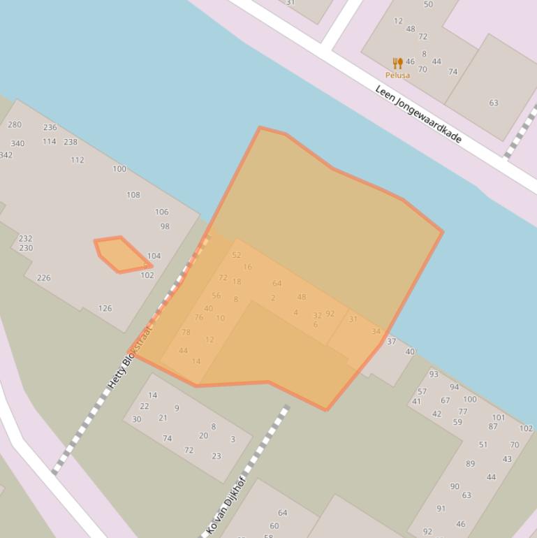 Kaart van postcodegebied 1031JG.