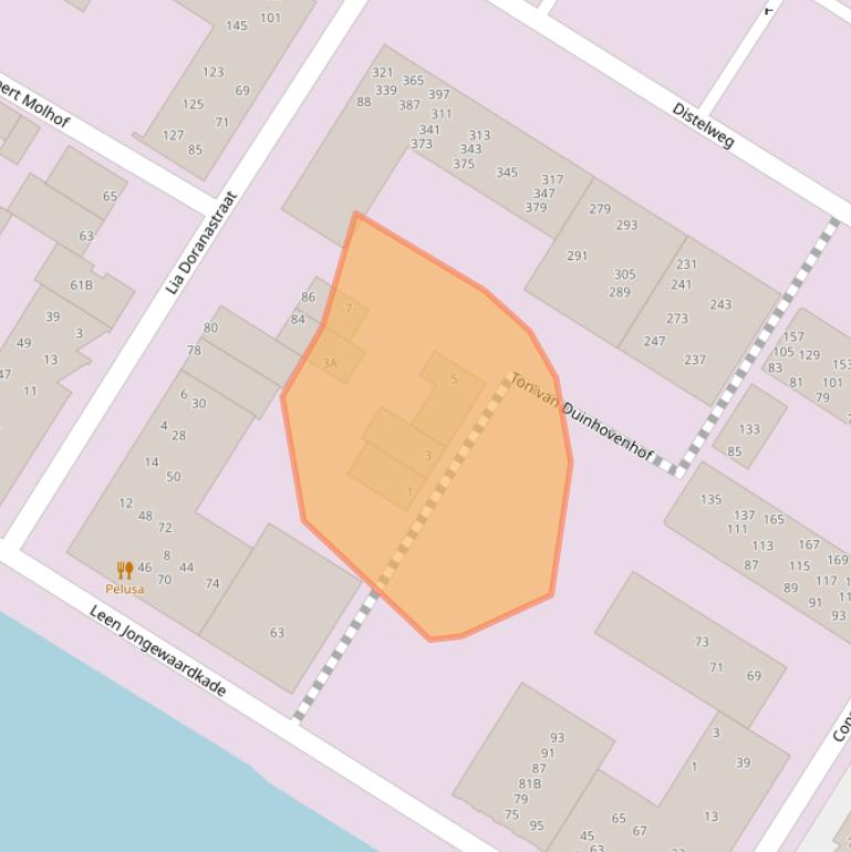 Kaart van postcodegebied 1031JL.