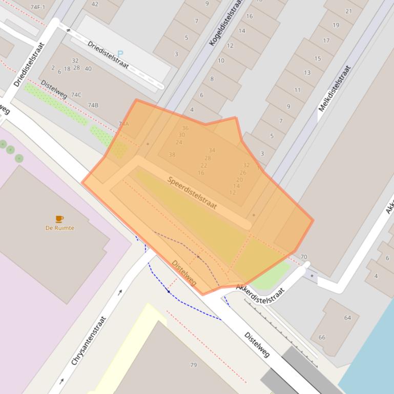 Kaart van postcodegebied 1031JR.