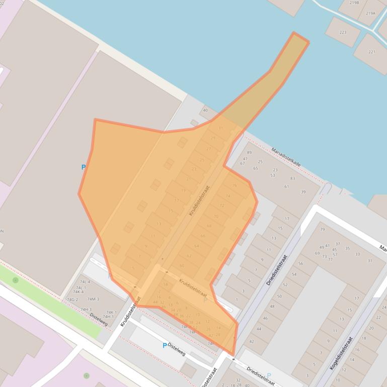 Kaart van postcodegebied 1031JS.