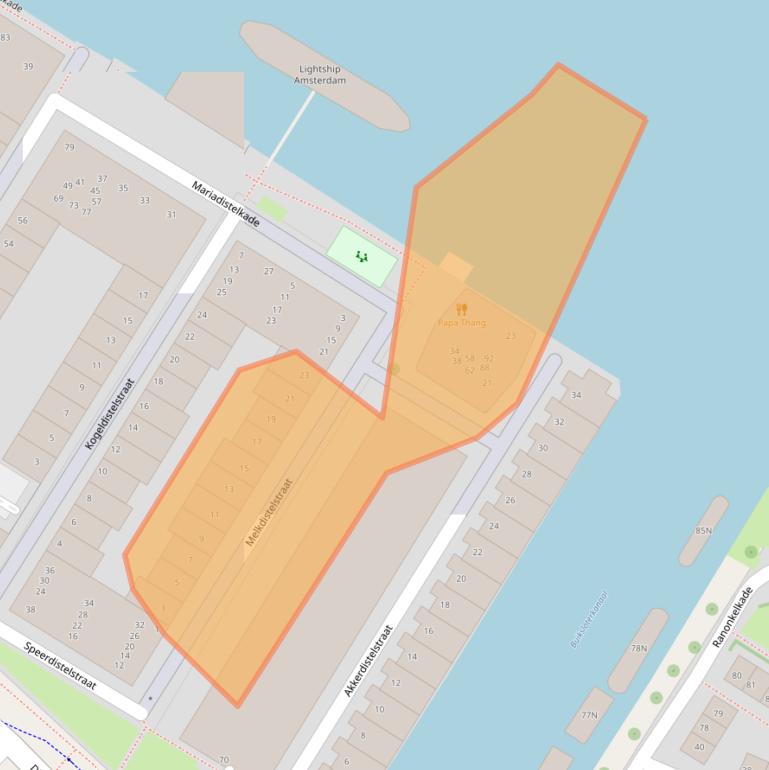 Kaart van postcodegebied 1031JX.