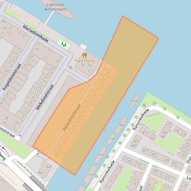 Kaart van postcodegebied 1031JZ.