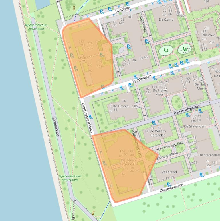 Kaart van postcodegebied 1031KC.