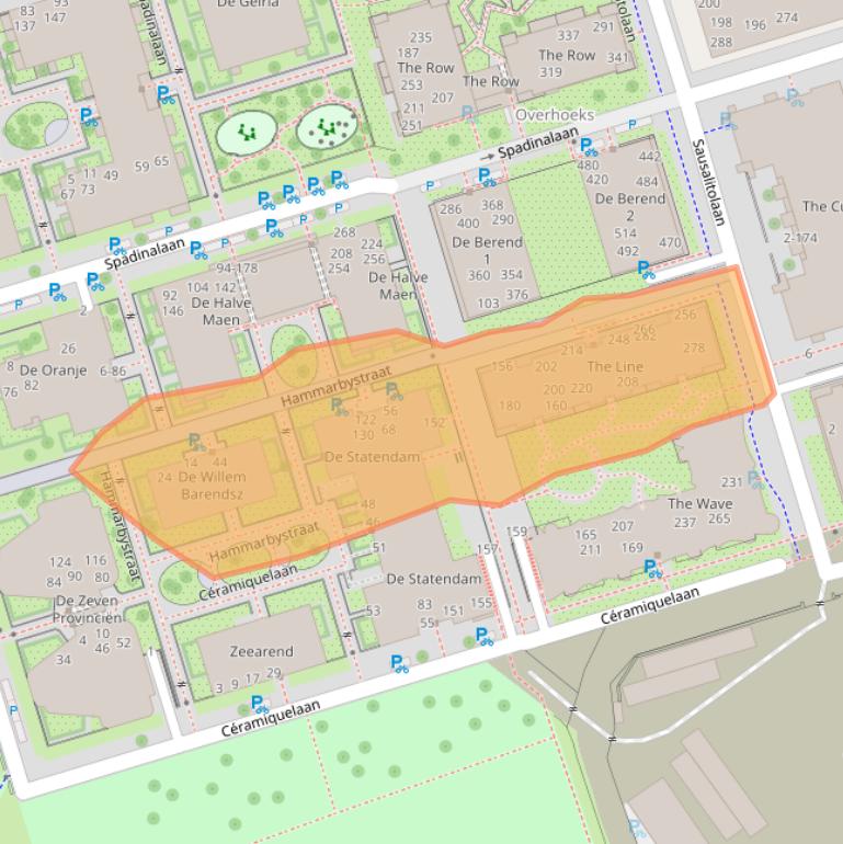 Kaart van postcodegebied 1031KD.