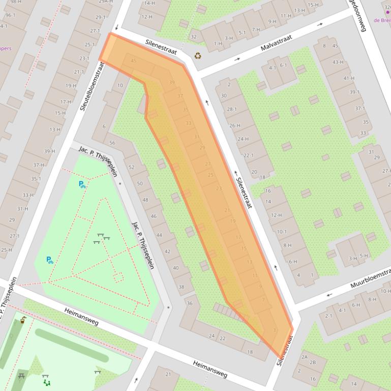 Kaart van postcodegebied 1031TV.