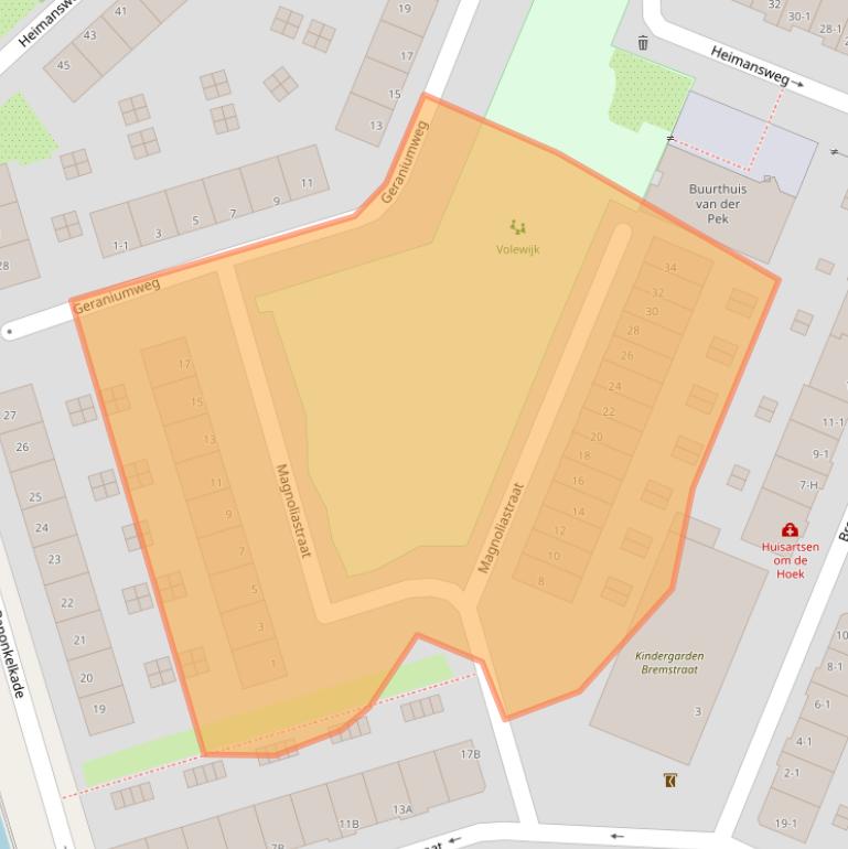 Kaart van postcodegebied 1031VD.