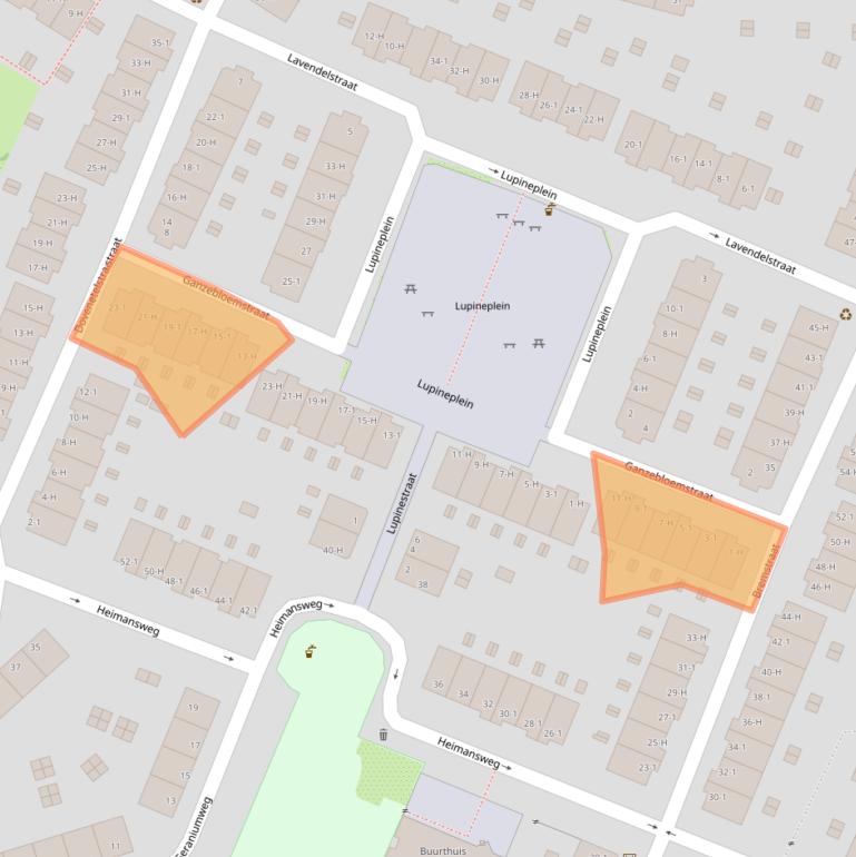 Kaart van postcodegebied 1031VH.