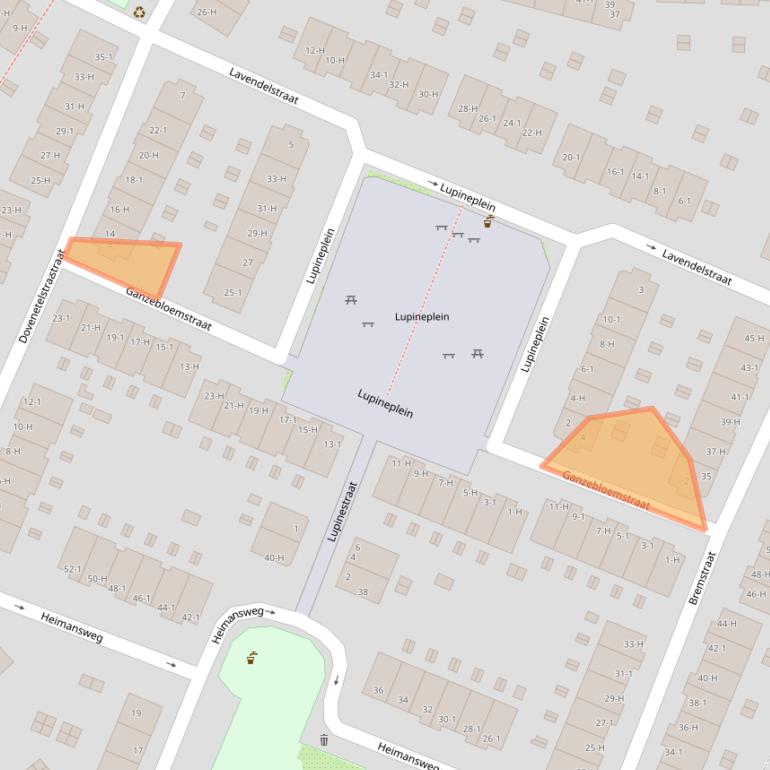 Kaart van postcodegebied 1031VJ.