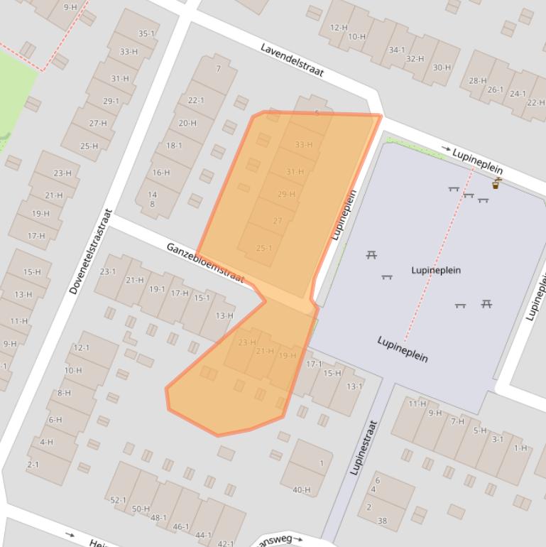 Kaart van postcodegebied 1031VL.