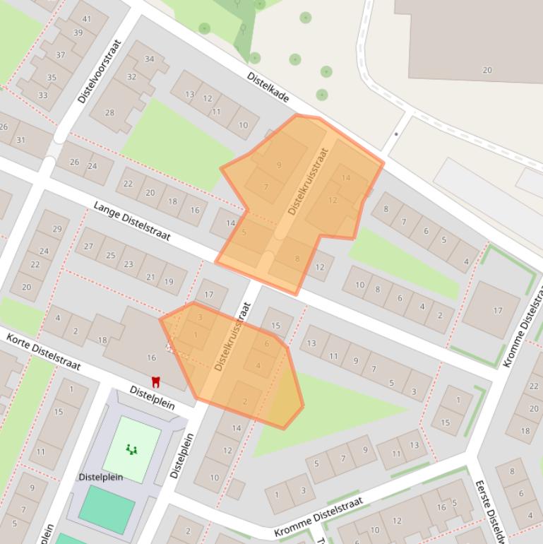 Kaart van postcodegebied 1031XJ.