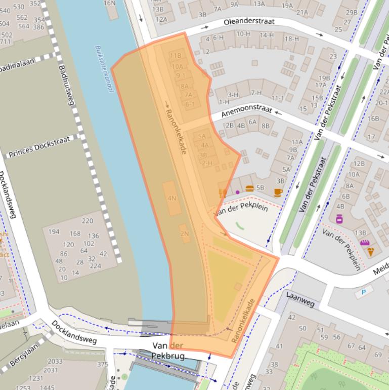 Kaart van postcodegebied 1031XR.