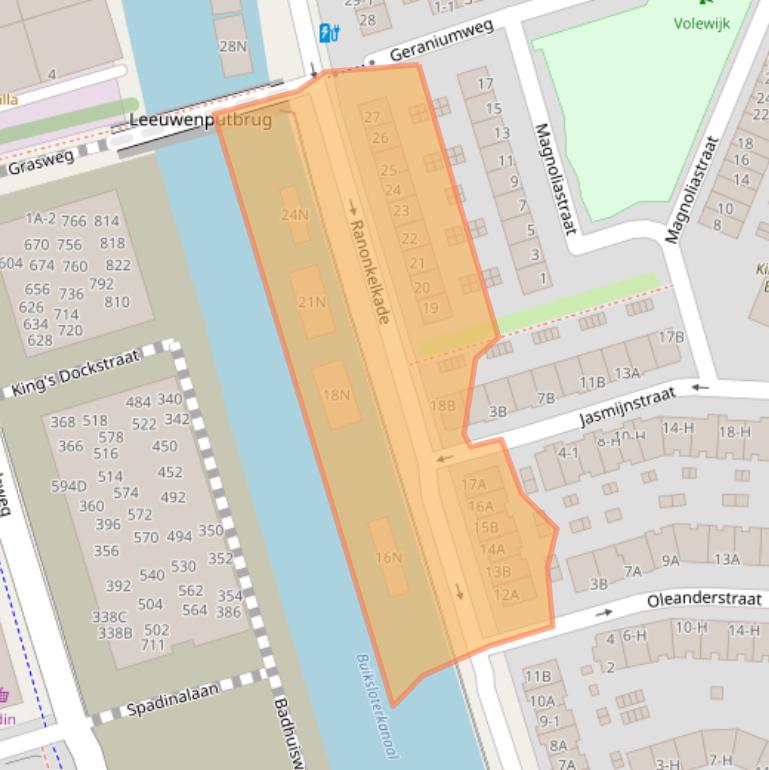 Kaart van postcodegebied 1031XS.