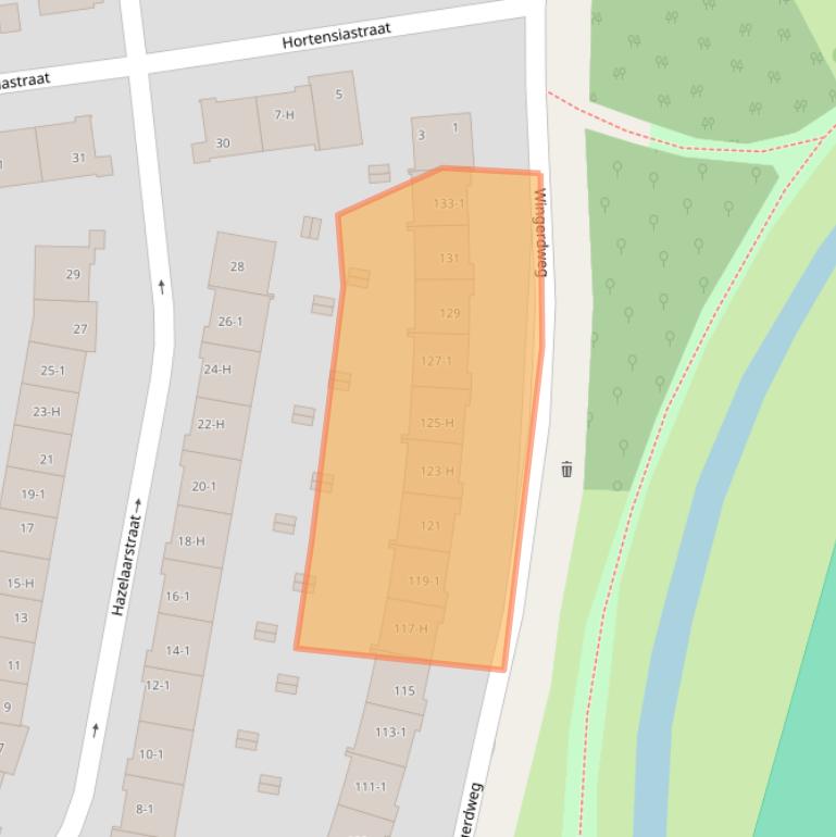 Kaart van postcodegebied 1032AD.