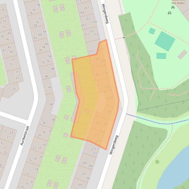 Kaart van postcodegebied 1032AH.