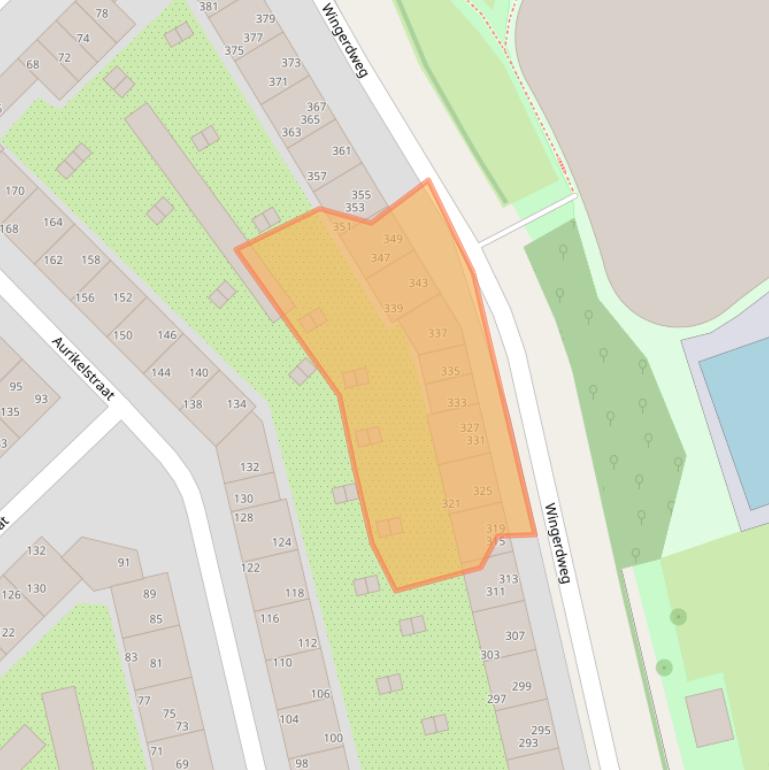 Kaart van postcodegebied 1032AL.