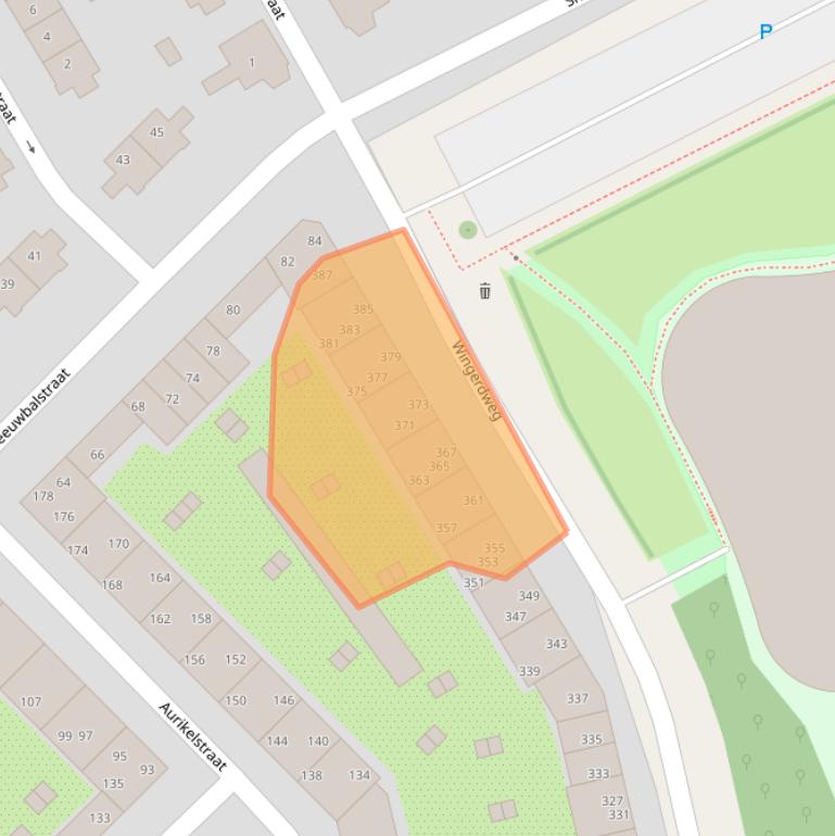 Kaart van postcodegebied 1032AM.