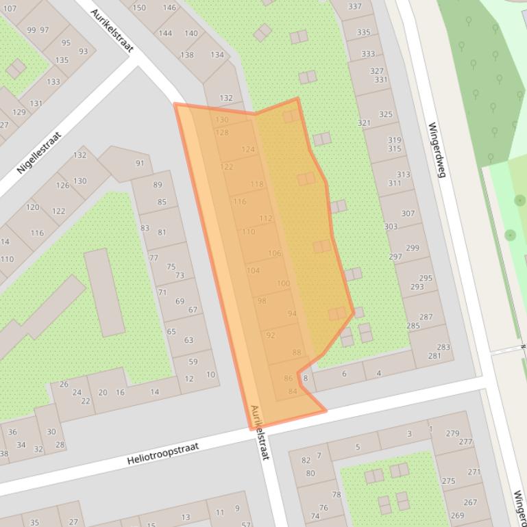 Kaart van postcodegebied 1032AX.