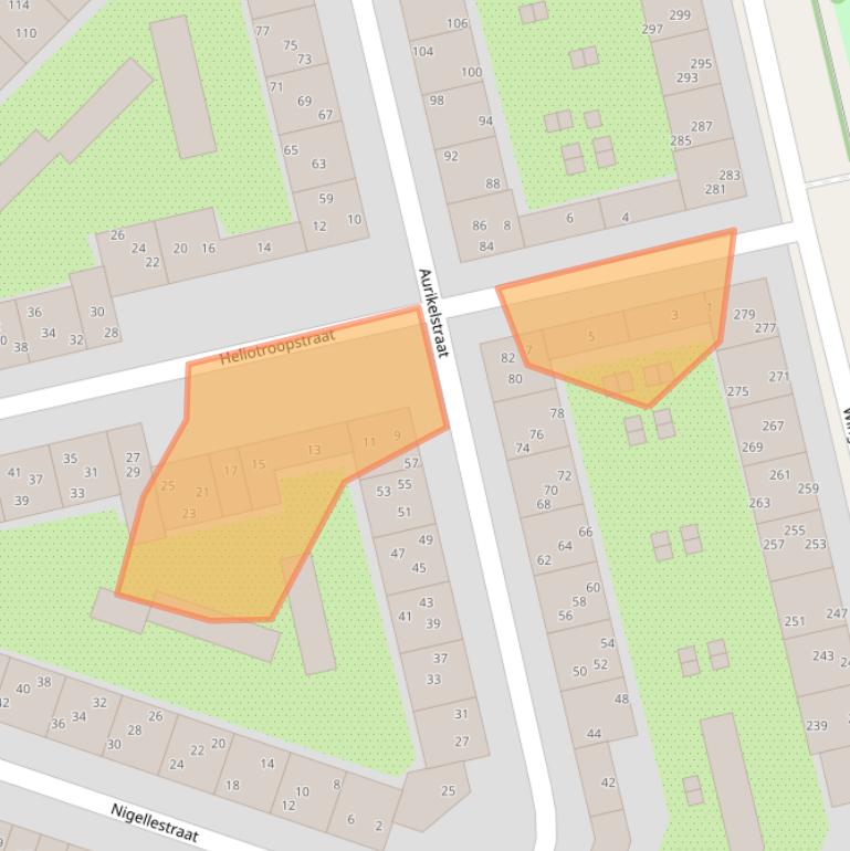 Kaart van postcodegebied 1032BA.