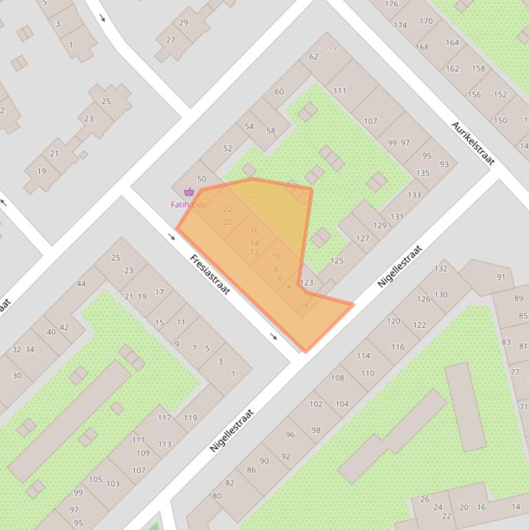 Kaart van postcodegebied 1032BG.