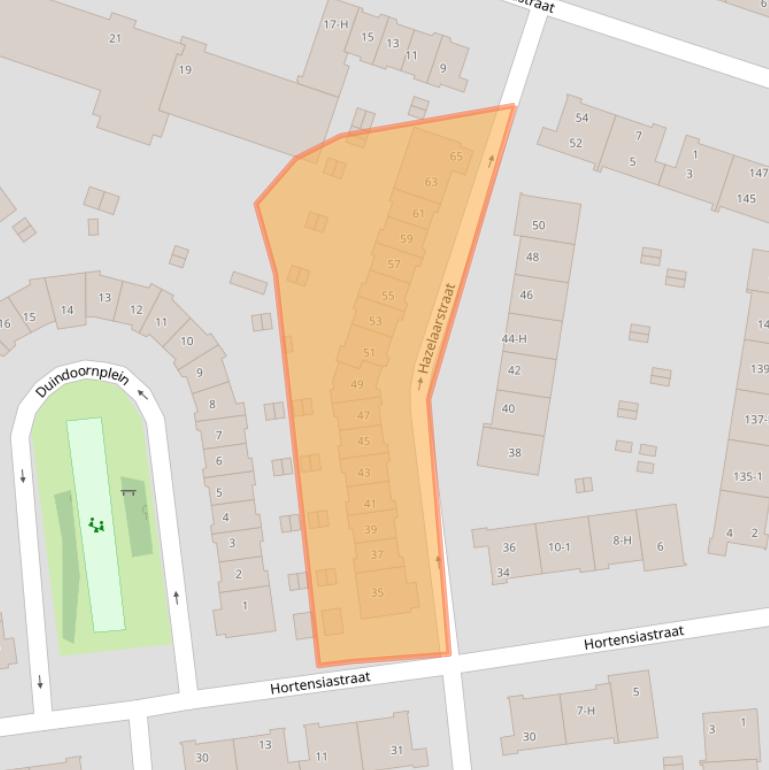 Kaart van postcodegebied 1032CC.