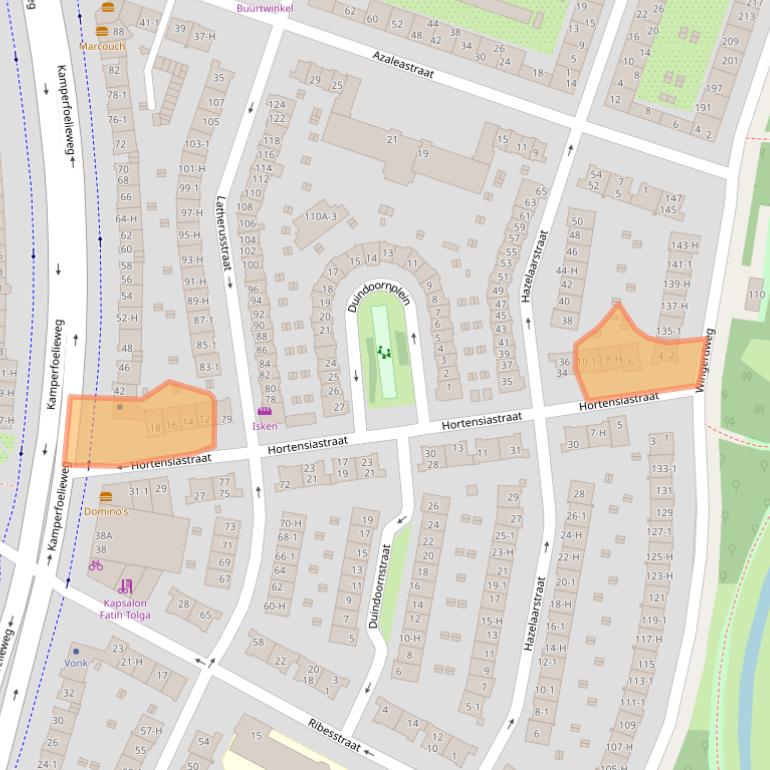 Kaart van postcodegebied 1032CJ.