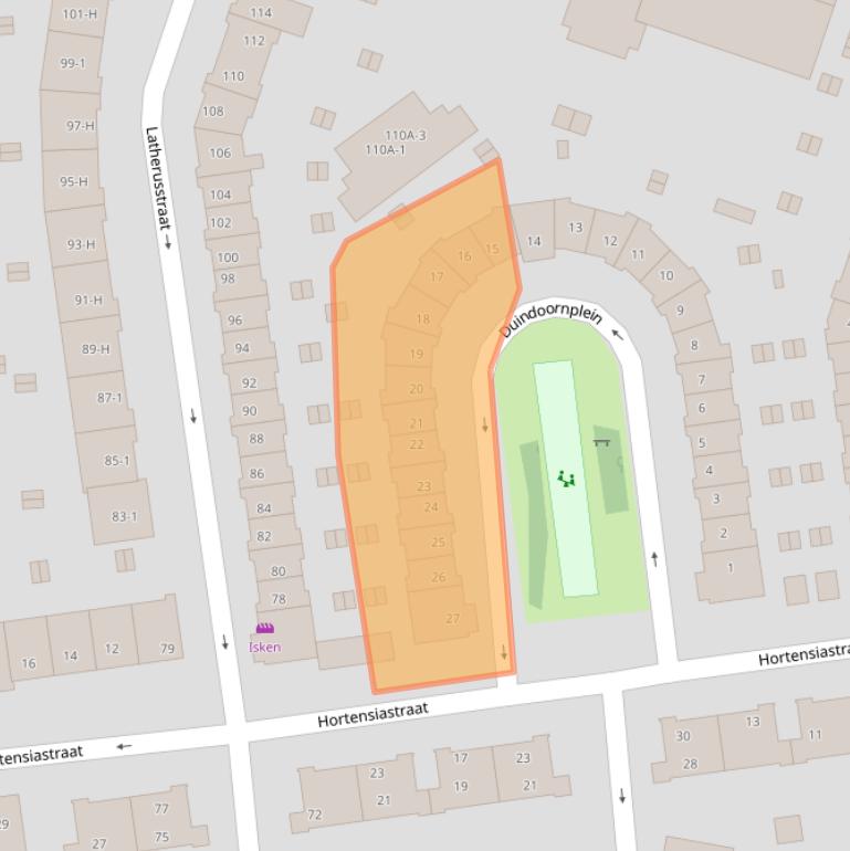 Kaart van postcodegebied 1032CL.