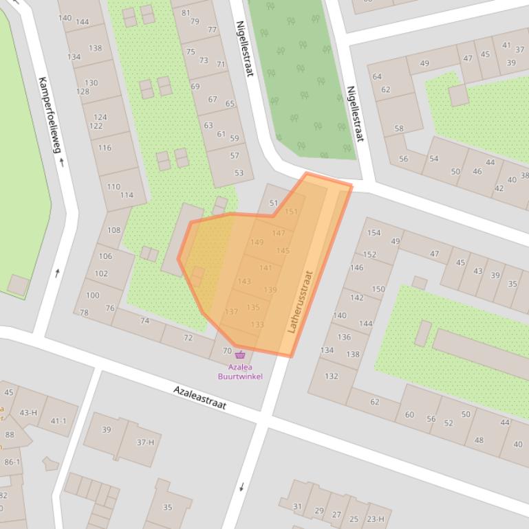 Kaart van postcodegebied 1032CX.