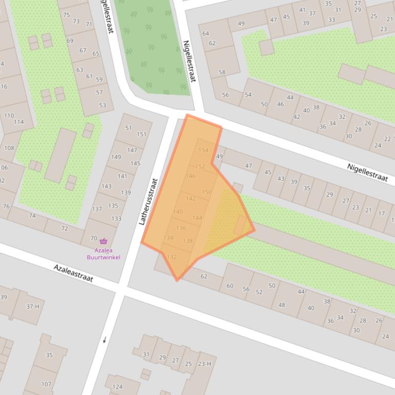 Kaart van postcodegebied 1032EH.