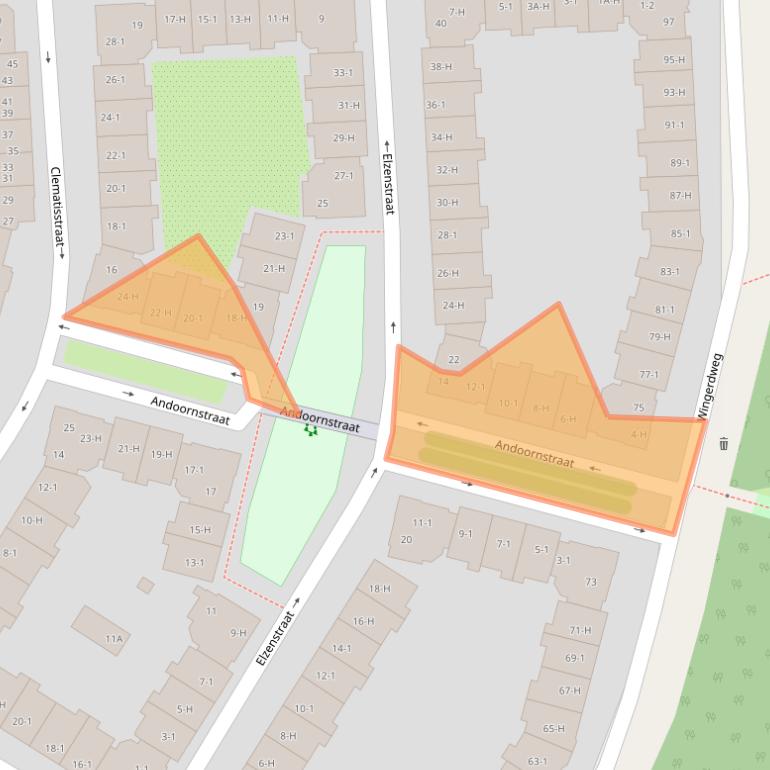 Kaart van postcodegebied 1032EV.