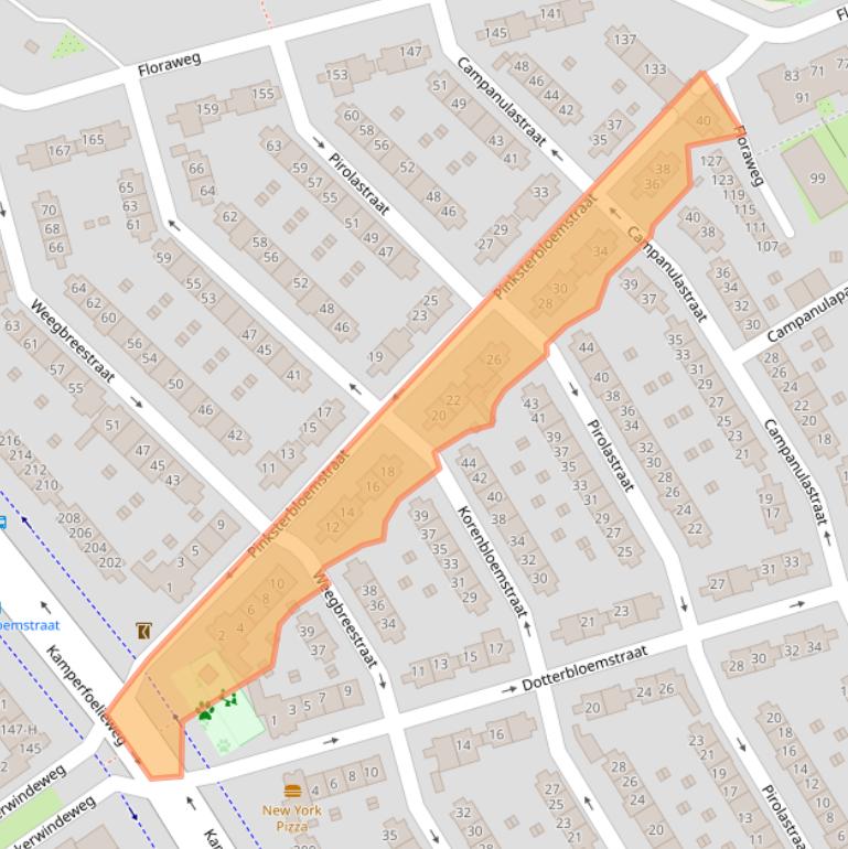 Kaart van postcodegebied 1032GJ.