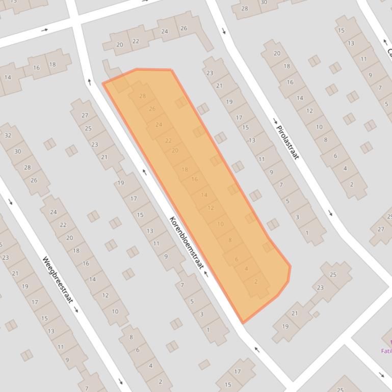 Kaart van postcodegebied 1032GV.