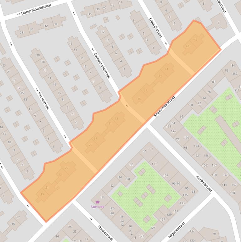 Kaart van postcodegebied 1032GZ.