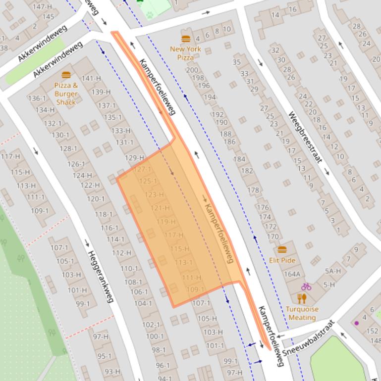 Kaart van postcodegebied 1032HJ.