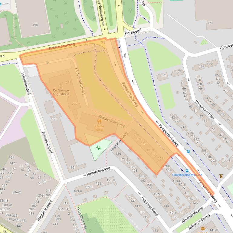 Kaart van postcodegebied 1032HM.