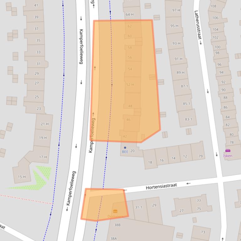 Kaart van postcodegebied 1032HP.