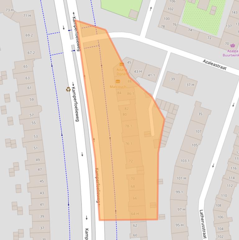 Kaart van postcodegebied 1032HR.