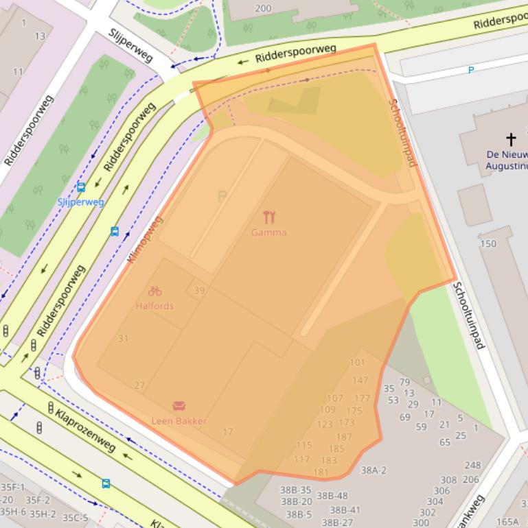 Kaart van postcodegebied 1032HZ.