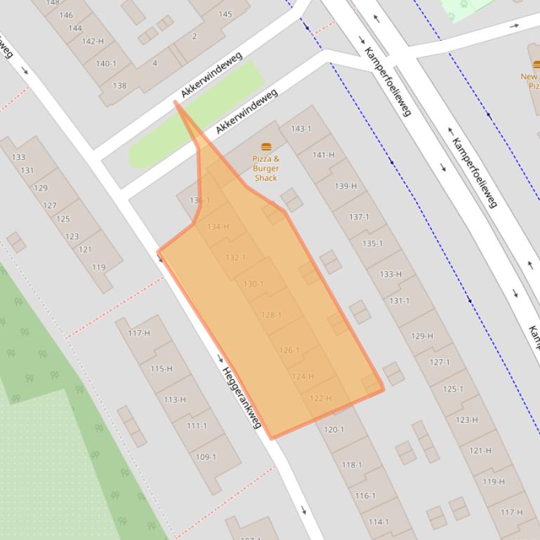 Kaart van postcodegebied 1032JM.