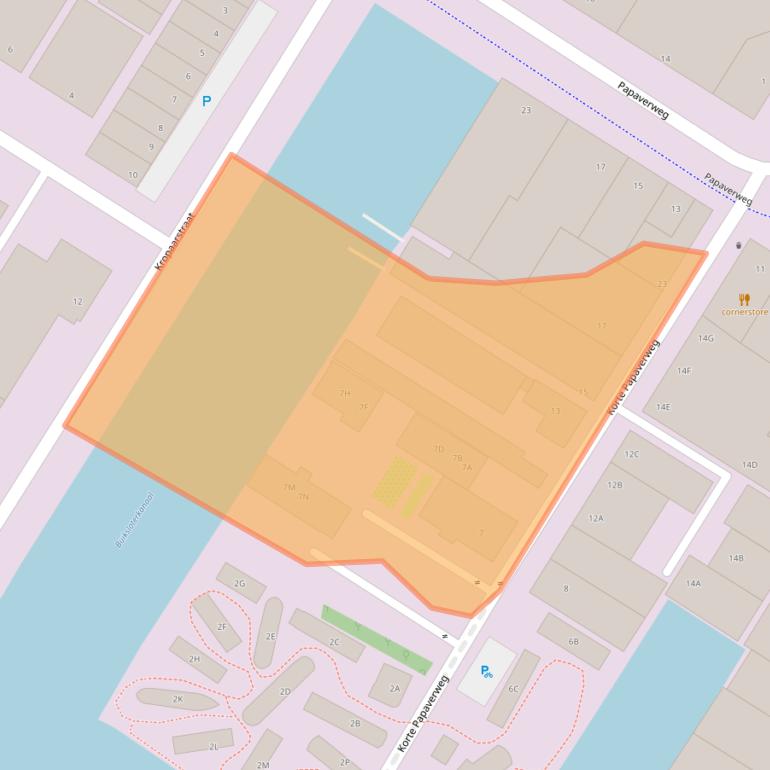 Kaart van postcodegebied 1032KA.