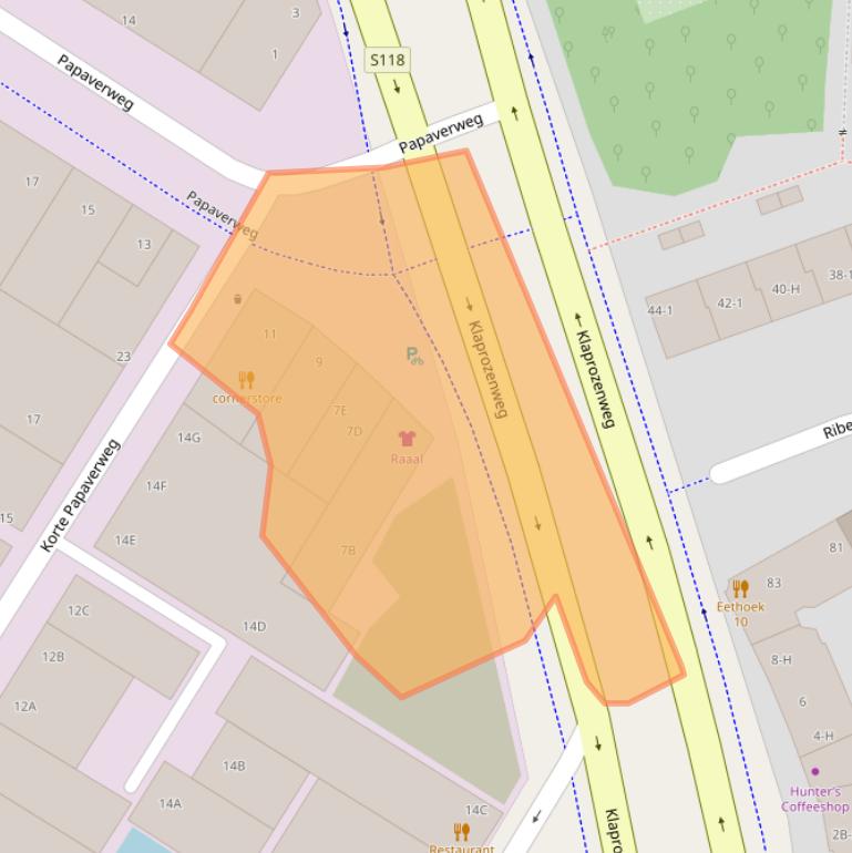 Kaart van postcodegebied 1032KD.