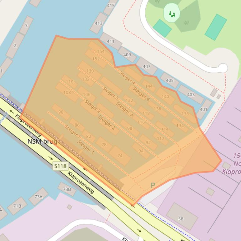 Kaart van postcodegebied 1032KX.