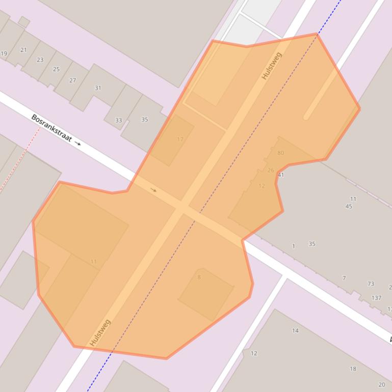 Kaart van postcodegebied 1032LB.