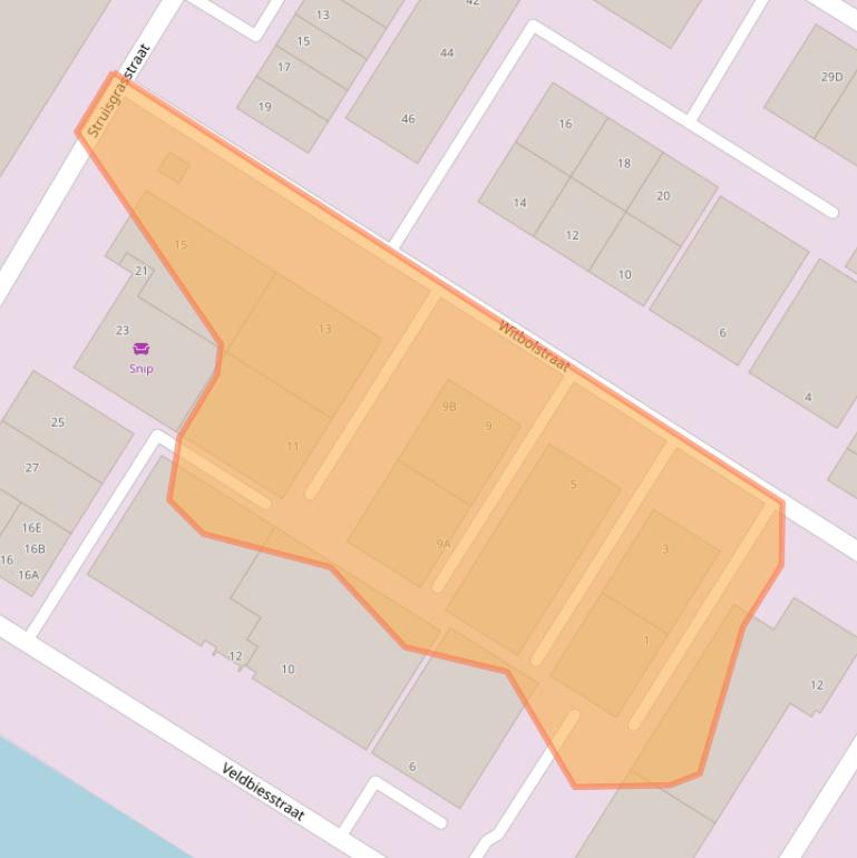 Kaart van postcodegebied 1032LC.