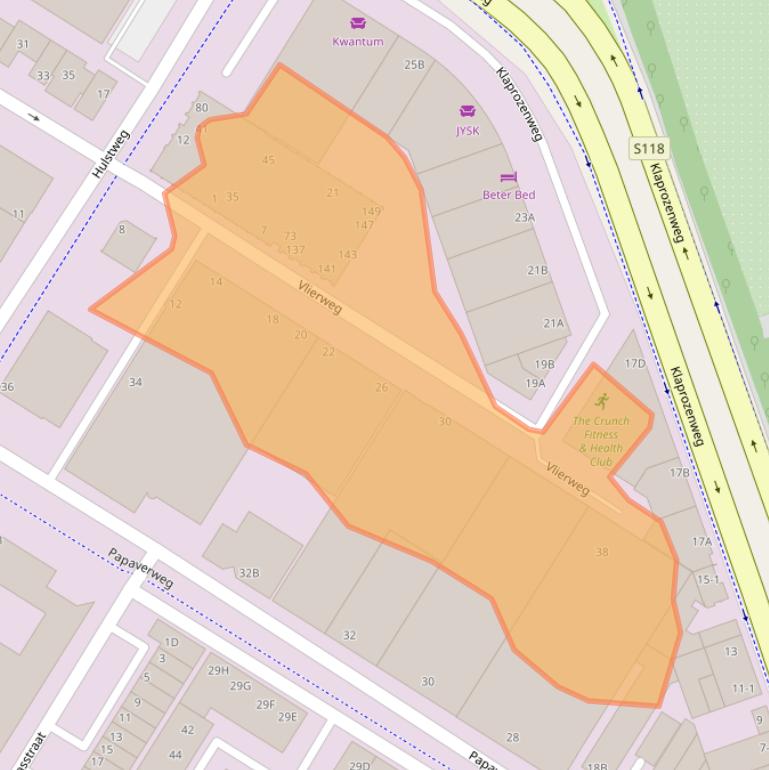 Kaart van postcodegebied 1032LG.