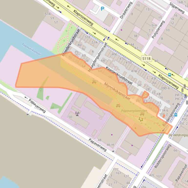 Kaart van postcodegebied 1032LM.