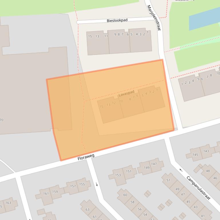 Kaart van postcodegebied 1032VB.