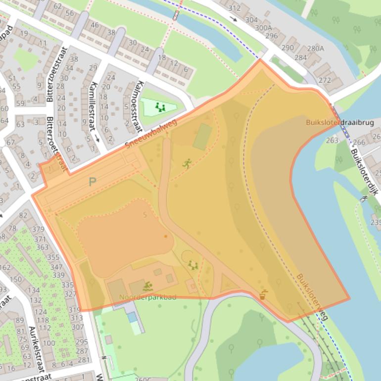 Kaart van postcodegebied 1032VS.