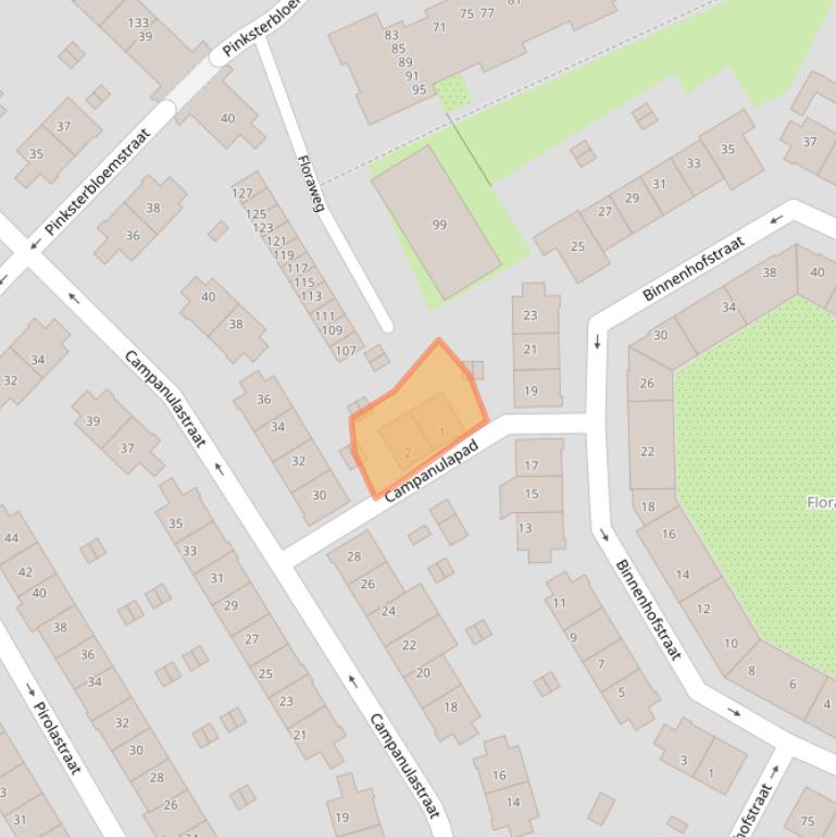 Kaart van postcodegebied 1032XN.