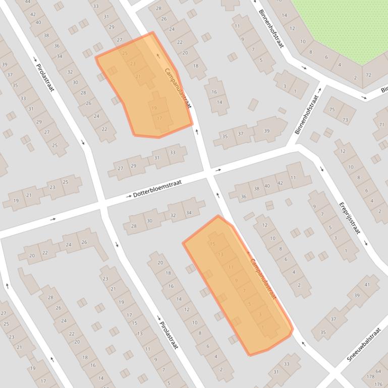 Kaart van postcodegebied 1032XP.